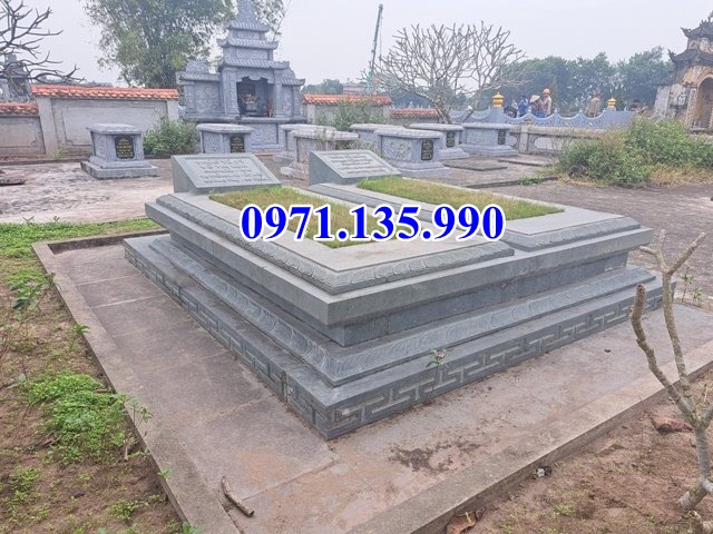 Kích thước mộ đá - Mẫu mộ đá 1 2 3 mái che đẹp bán Bình Phước