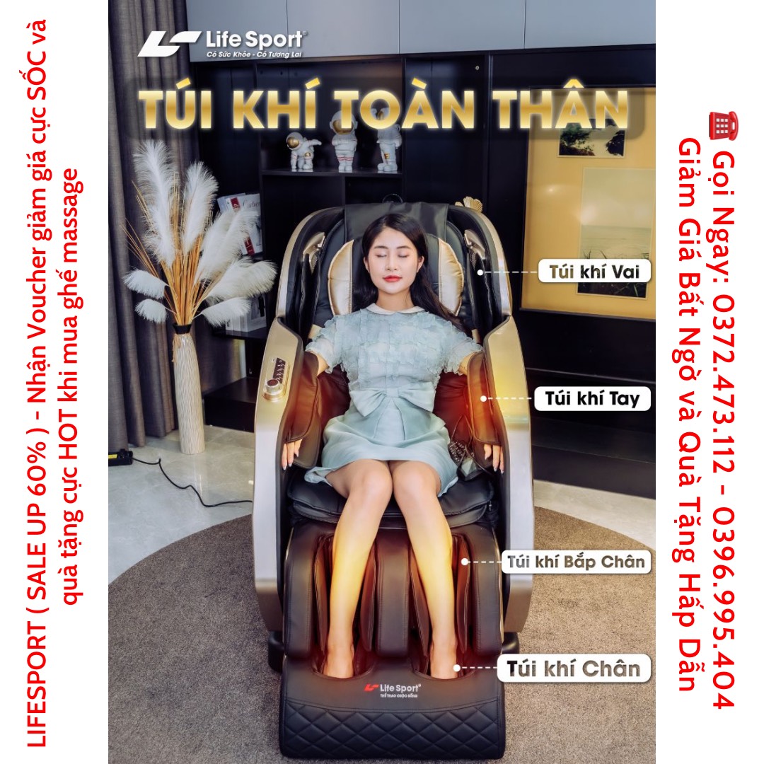 Lifesport ghế massage đa đăng giá thành vừa túi tiền nhất Việt Nam