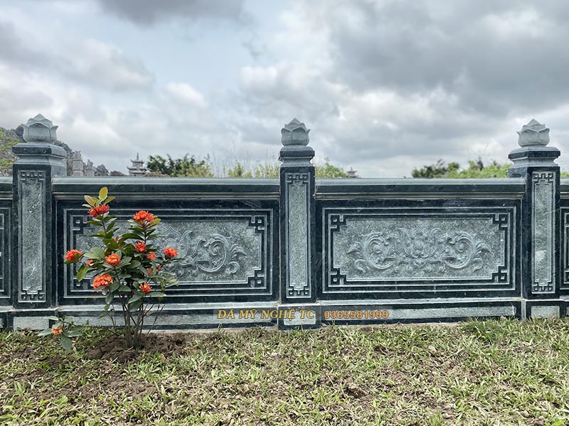 Tuyển chọn lan can tường rào bằng đá xanh rêu đẹp lắp tại Quảng Ninh