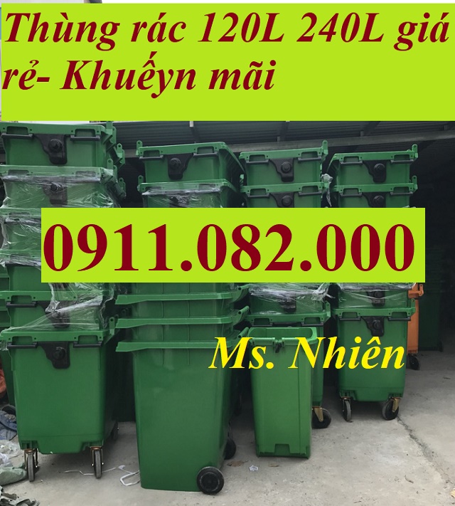 thùng rác thông minh giá rẻ- thùng rác 120L 240L- lh 0911082000