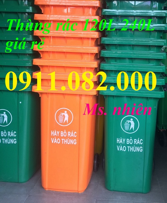 thùng rác thông minh giá rẻ- thùng rác 120L 240L- lh 0911082000