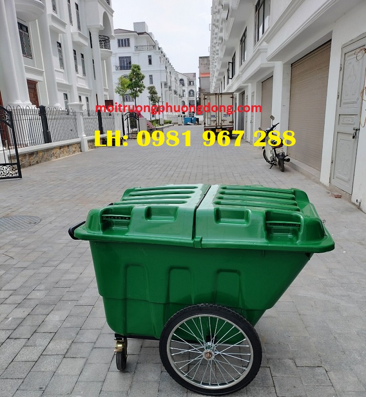 Bán thùng rác nhựa 400L công cộng ngoài trời chất lượng giá rẻ