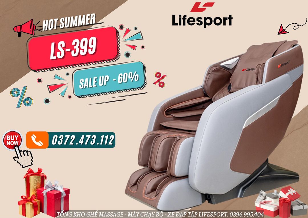 Lifesport ưu đãi giảm giá cực lớn khi mua ghế massage tại các cửa hàng