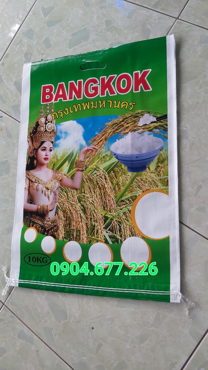 Bao pp dệt, bao đựng gạo, bao đựng gạo Thái Lan 10kg