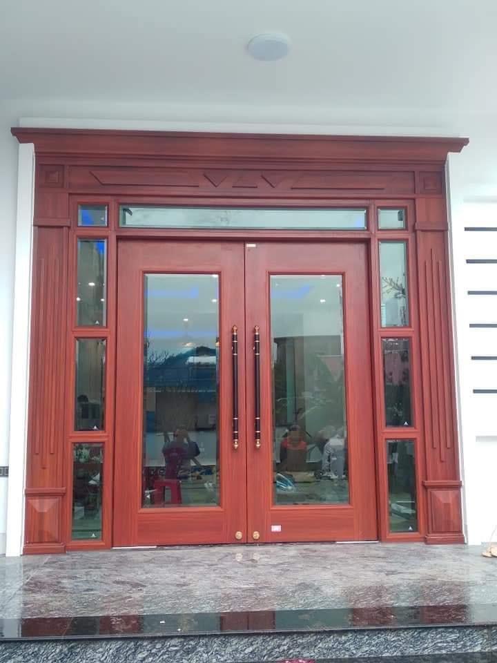 Cửa thép vân gỗ tại tiền giang- cửa 4 cánh- 2 cánh- cửa sổ