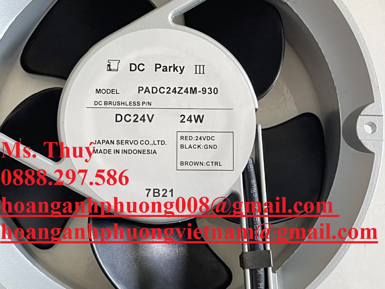 Quạt hút Nidec PADC24ZM-930 - DC24V 24W - Giá tốt