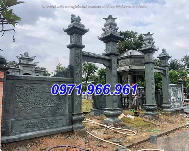 xây dựng mẫu cổng nghĩa trang đá cao cấp đẹp bán cần thơ 678