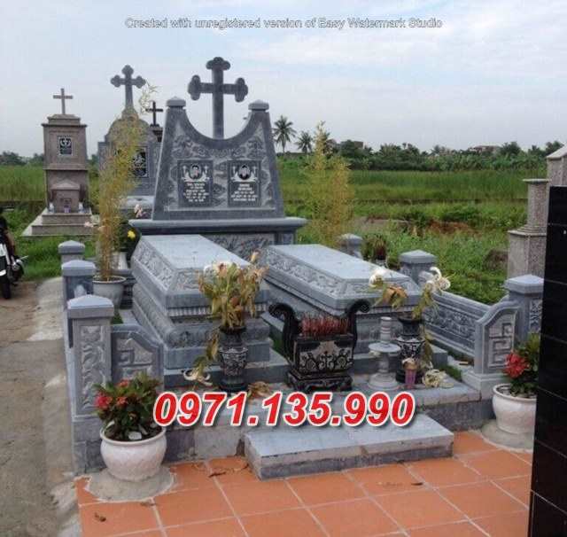 Giá bán mẫu mộ công giáo bằng đá đẹp bán Gia Lai - Uy Tín Giá Rẻ
