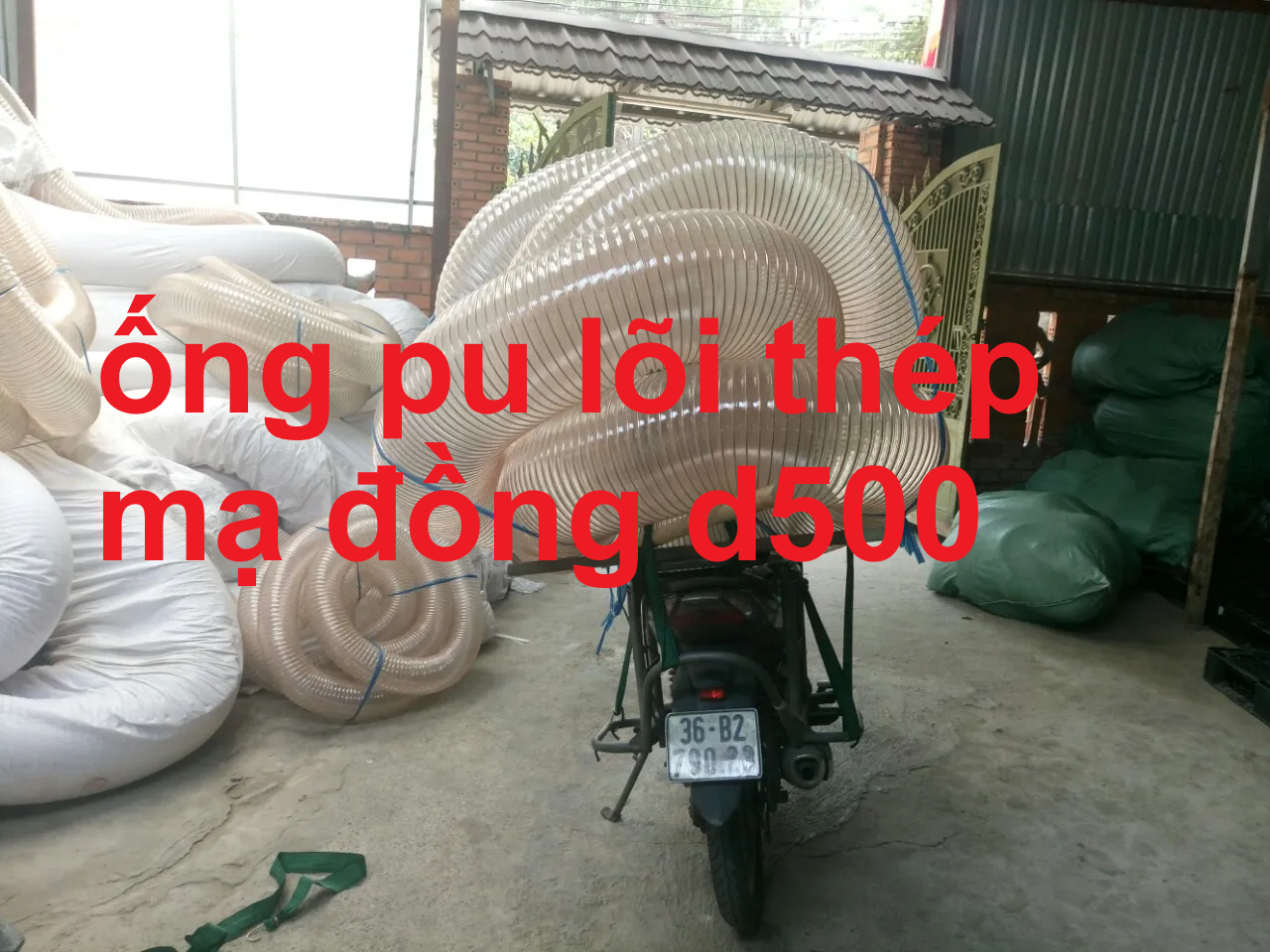 Ôngs Nhựa Pu Lõi Thép Mạ Đồng D300, D350, D400, D500