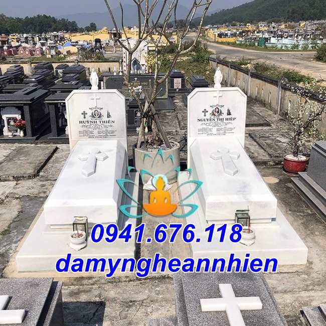 Giá mẫu mộ đá công giáo đẹp bán tại Bình Định - Địa Chỉ Uy Tín