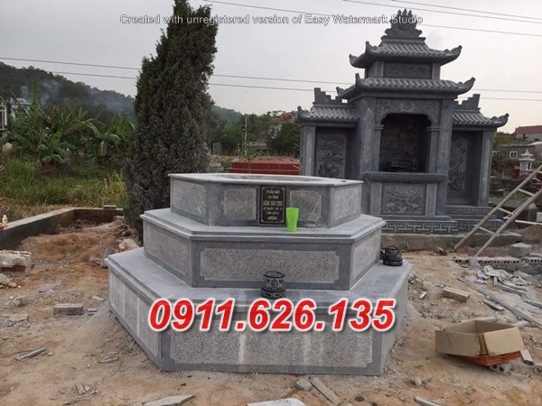 mẫu lăng mộ đá lục giác đá nguyên khối bán tại Tây Ninh 39