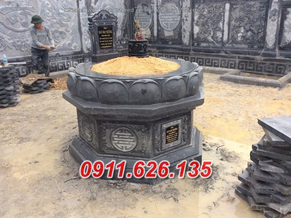 mẫu lăng mộ bát giác bằng đá nguyên khối đẹp bán tại Đồng Tháp 45