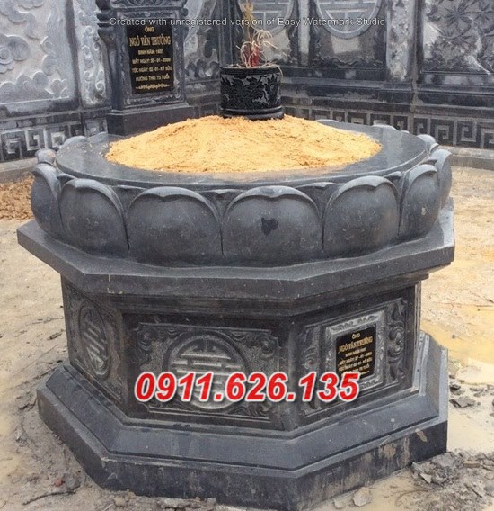 mẫu lăng mộ bát giác bằng đá nguyên khối đẹp bán tại Đồng Tháp 45