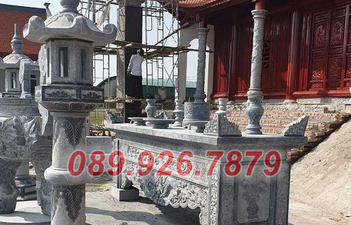 Bàn lễ đá- Mẫu bàn thờ đá khối trắng, xanh  bán Hồ Chí Minh
