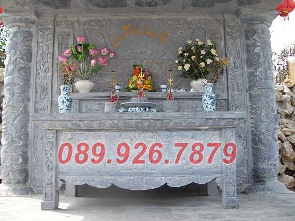 Bàn thờ đá - Mẫu bàn thờ bằng đá khối trắng, xanh bán Sài Gòn