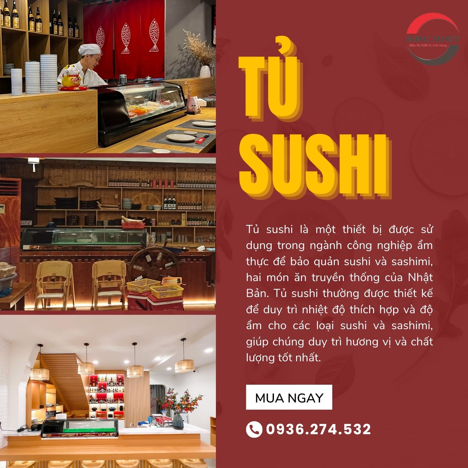 Tủ sushi 1 tầng: Sushi tươi ngon, sự bảo quản hoàn hảo