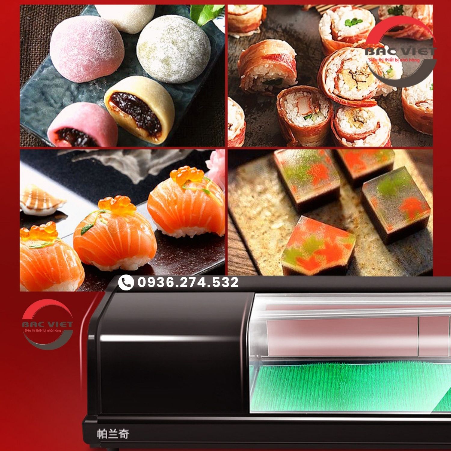 Tủ sushi 1 tầng: Sushi tươi ngon, sự bảo quản hoàn hảo