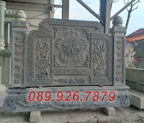 Bình phong đá - Mẫu bình phong đá đặt trước mộ đẹp bán Hậu Giang