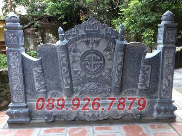 Bình phong đá - Mẫu bình phong bằng đá lăng mộ ông bà bán Sóc Trăng