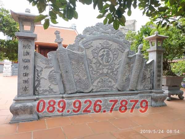 Cuốn thư đá - Mẫu cuốn thư đá đặt ở chùa miếu, nhà thờ bán Hồ Chí Minh