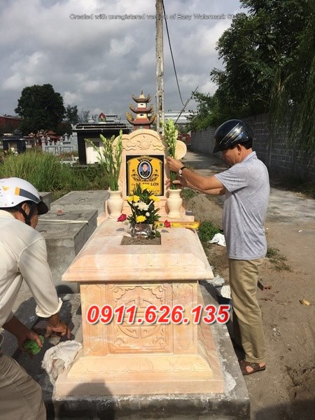 Bán mẫu mộ tam cấp đá nguyên khối tự nhiên cao cấp tại Lâm Đồng 50