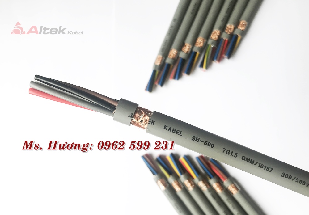 Cáp điều khiển 7 lõi Altek kabel 0.5, 0.75, 1.0, 1.5 mm2