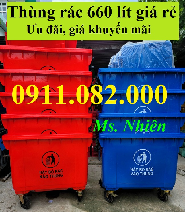 Thùng rác phân loại 3 ngăn giá rẻ- thùng rác 120l ,240l- lh 0911082000