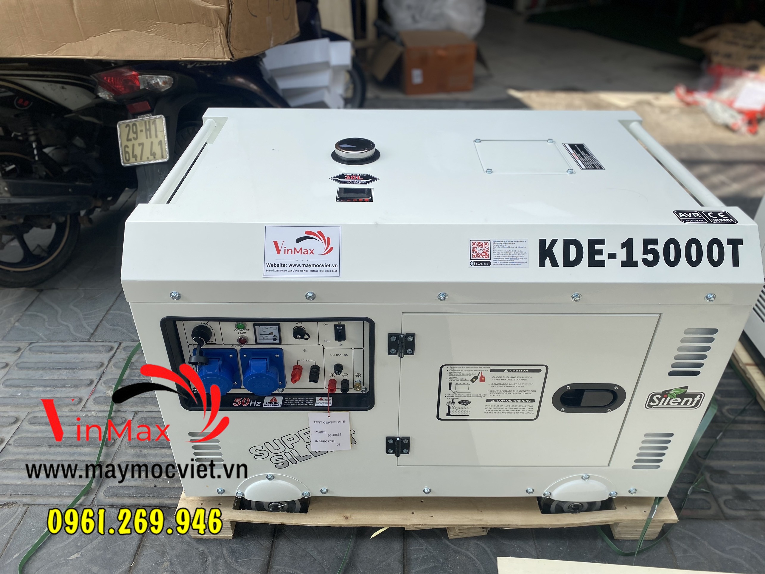 Máy phát điện chạy dầu 10Kw KDE-15000T siêu êm giá rẻ tại Hà Nội
