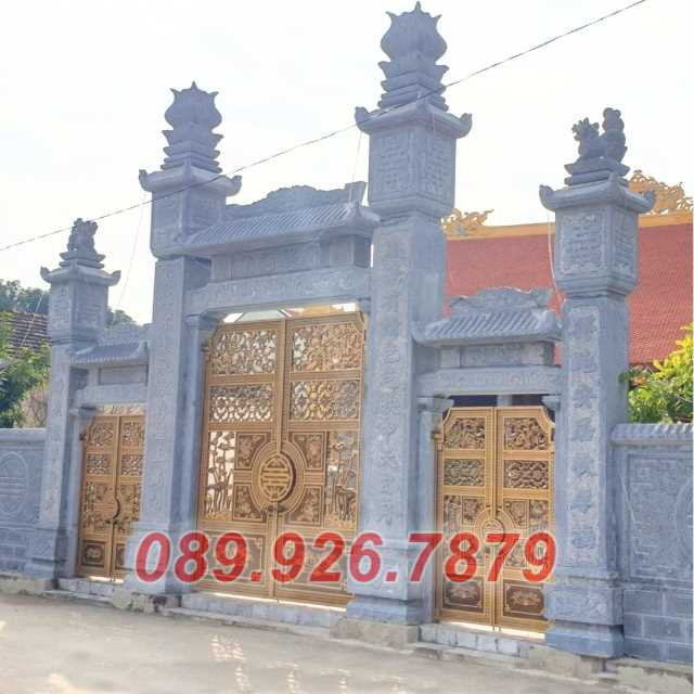 Thiết kế cổng đá sân nhà thờ họ, từ đường, chùa đình miếu bán Đồng Nai