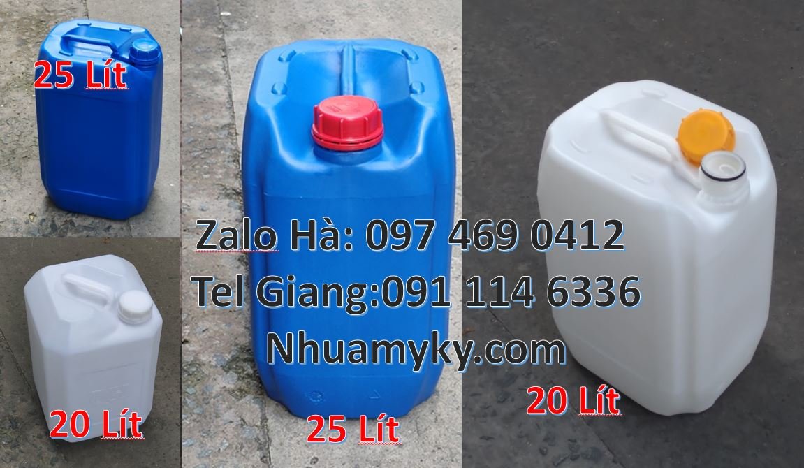 Bán can nhựa 20l có nắp thoát khí,can nhựa 25l đựng nước tẩy rửa giá r