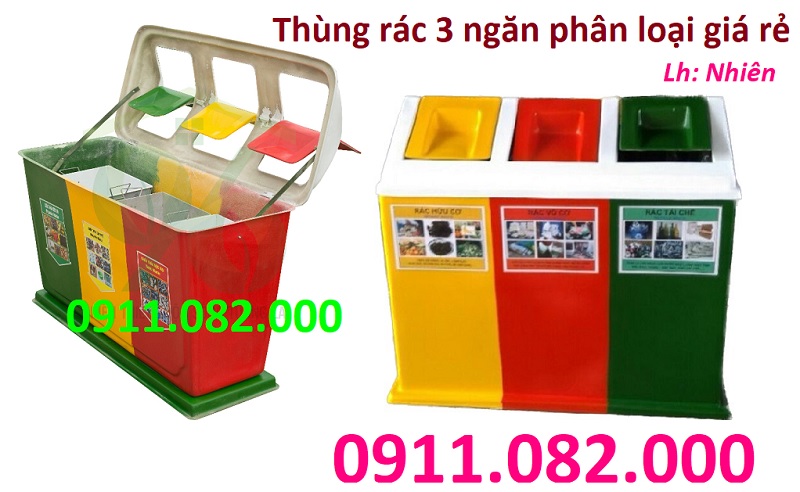 thùng rác phân loại rác giá rẻ- thùng rác 120 lít, 2ít-  lh 0911082000