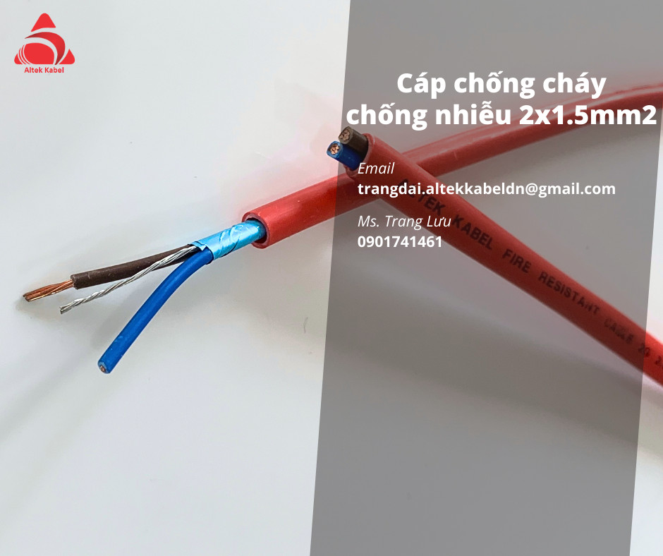 Cáp chống cháy 2x1.5mm2 Altek Kabel sẵn Đà Nẵng, Hà Nội, Hồ Chí Minh