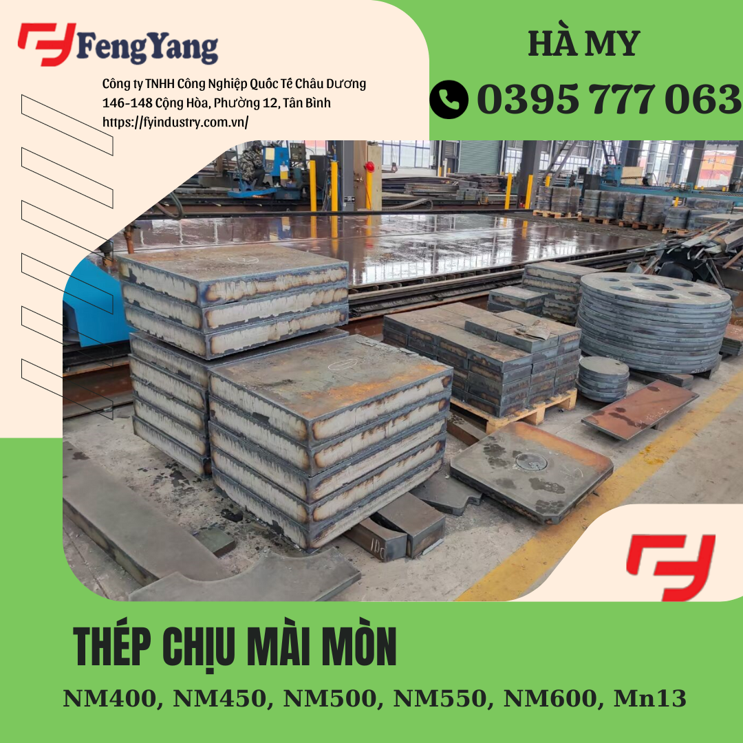 Thép chịu mài mòn NM400, NM450, NM500, MN13