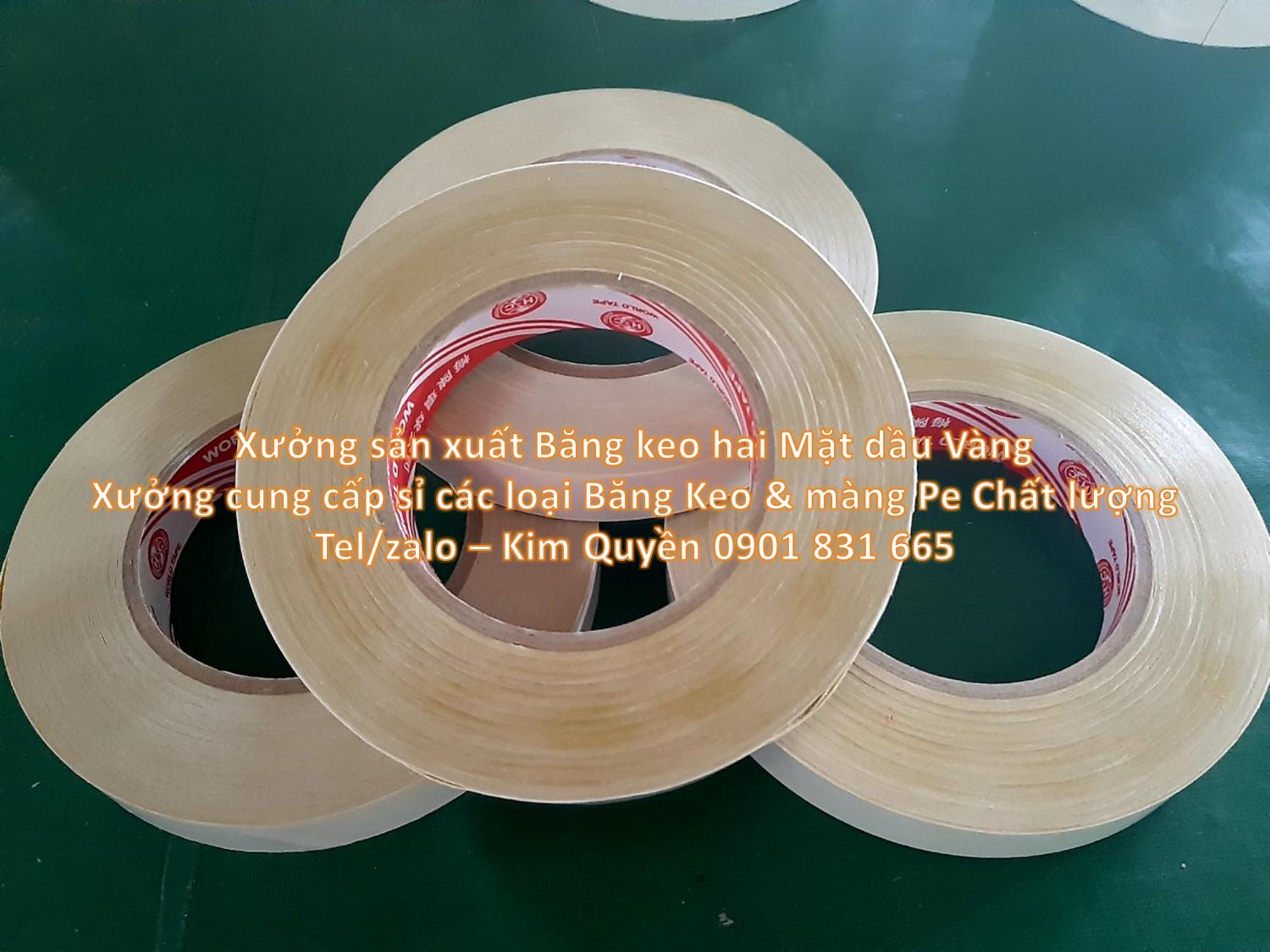 Xưởng Cung cấp sỉ Băng keo 2 mặt dầu vàng - Siêu dính