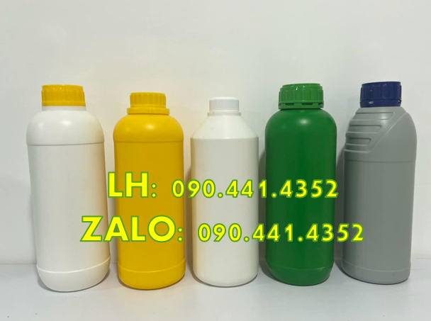 Chai nhựa 1 lít sỉ lẻ, vỏ chai nhựa 0.5 lít trắng đựng hoá chất
