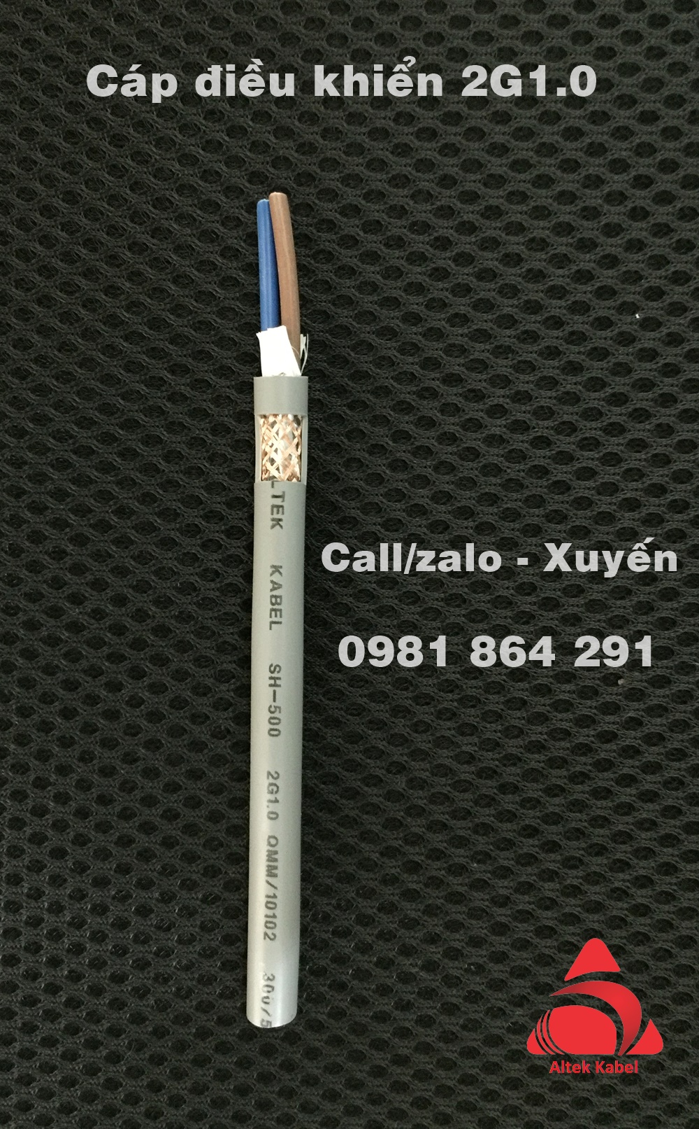 Cáp điện đồng 2x0.5,2x0.75,2x1.0,2x1.5mm2 lõi đồng mềm Altek Kabel