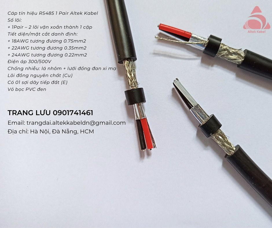 Cáp tín hiệu RS495 22AWG Altek Kabel tại Đà Nẵng, Hà Nội, HCM