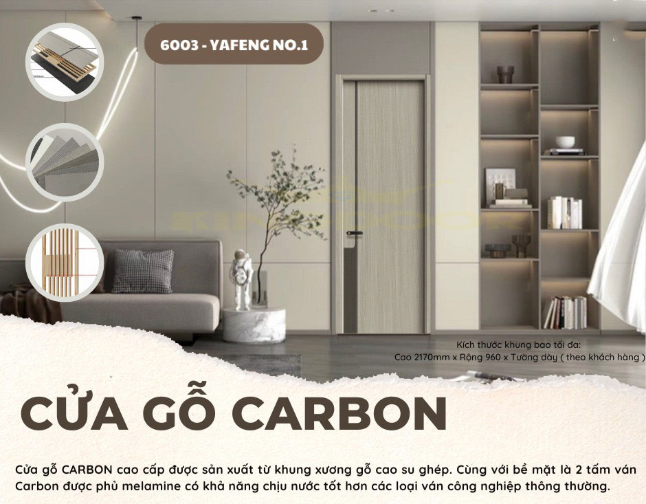 Cửa gỗ Carbon tại Đồng Nai - Báo giá chi tiết