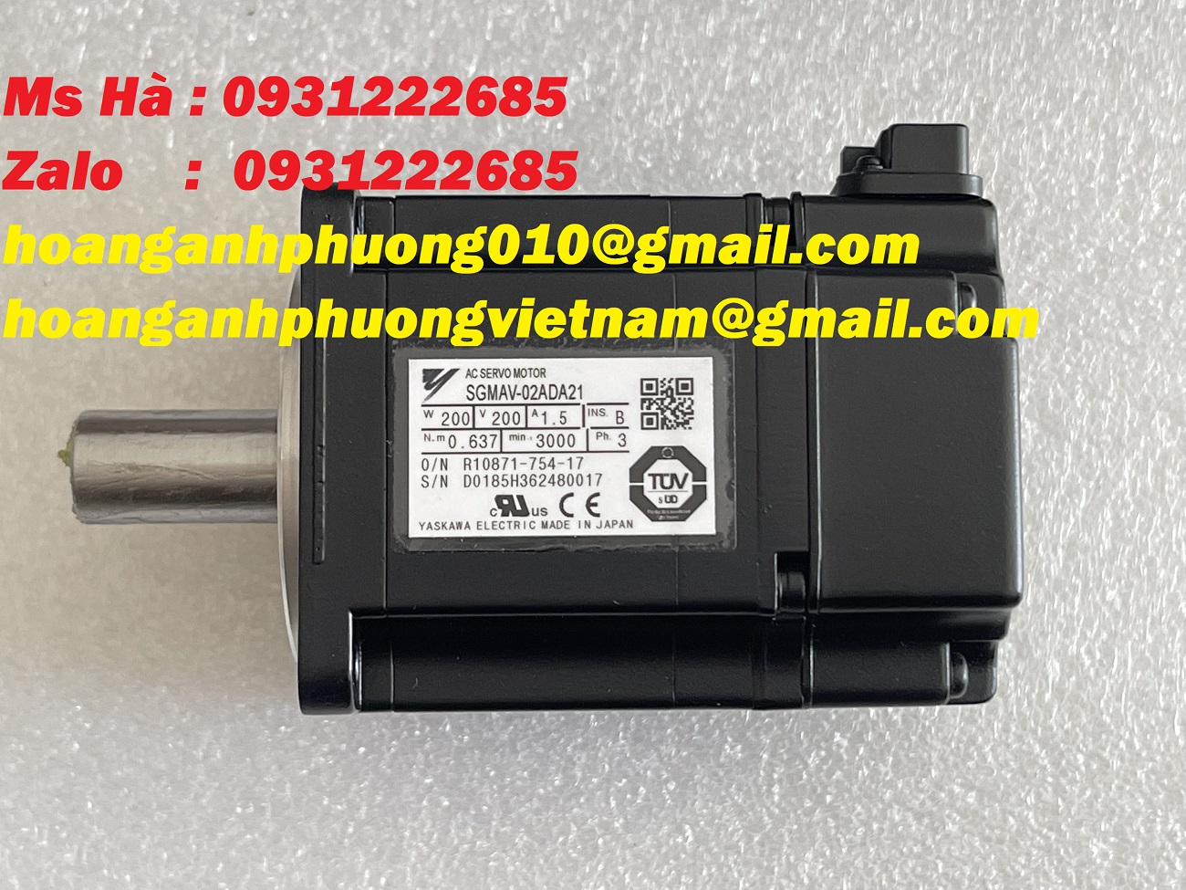 Giao nhanh - Động cơ servo hàng nhập khẩu SGMAV-02ADA21