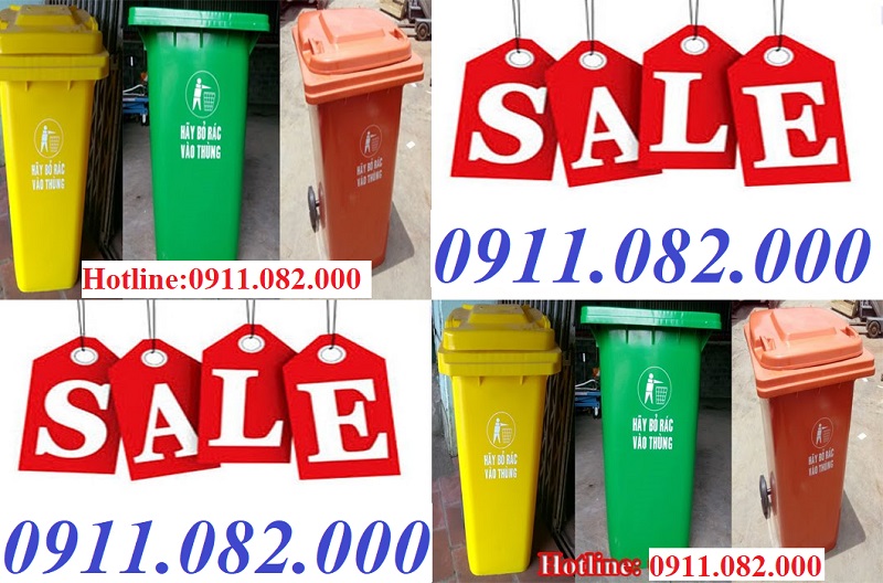 thùng rác 120 lít 240 lít giá rẻ-lh 0911082000