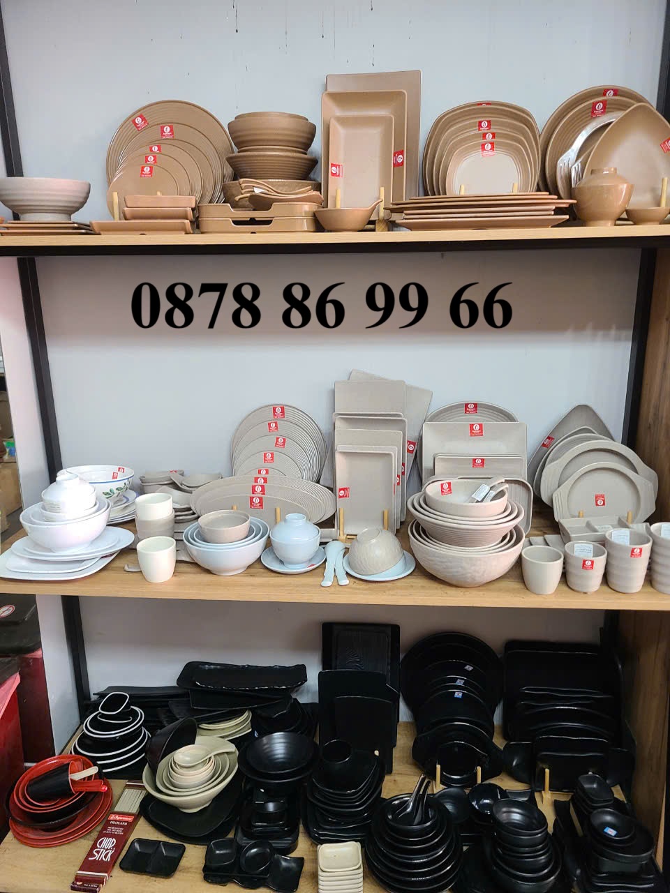 Chén Dĩa nhựa melamine cao cấp Màu Nâu Đất Superware Thái lan