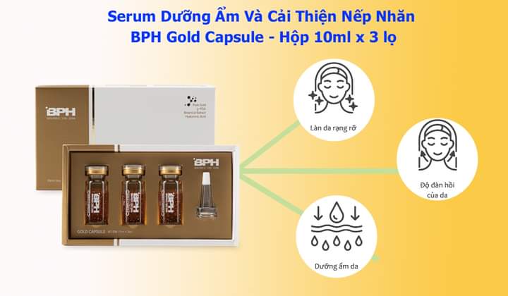 Serum dưỡng ẩm và cải thiện nếp nhăn BPH Gold capsule