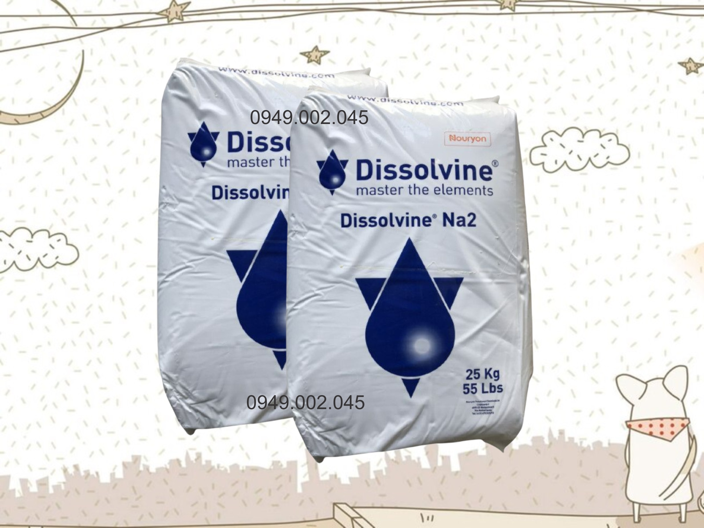 Dissolvine NA2 - Nguyên liệu EDTA khử kim loại nặng ao nuôi