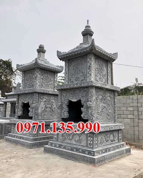 Mẫu mộ tháp chùa bằng đá để tro cốt đẹp bán tại bình định kon tum