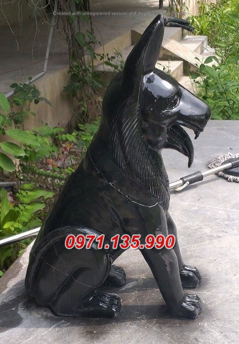 Chó đá đẹp - Mẫu tượng chó bằng đá đơn giản đẹp bán Bình Dương