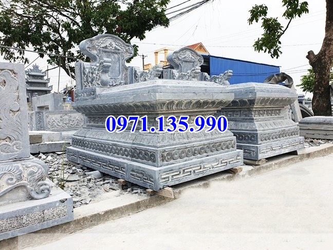 Mộ đá tam sơn - Mẫu mộ hậu bằng bằng đá đơn giản đẹp bán Bình Thuận