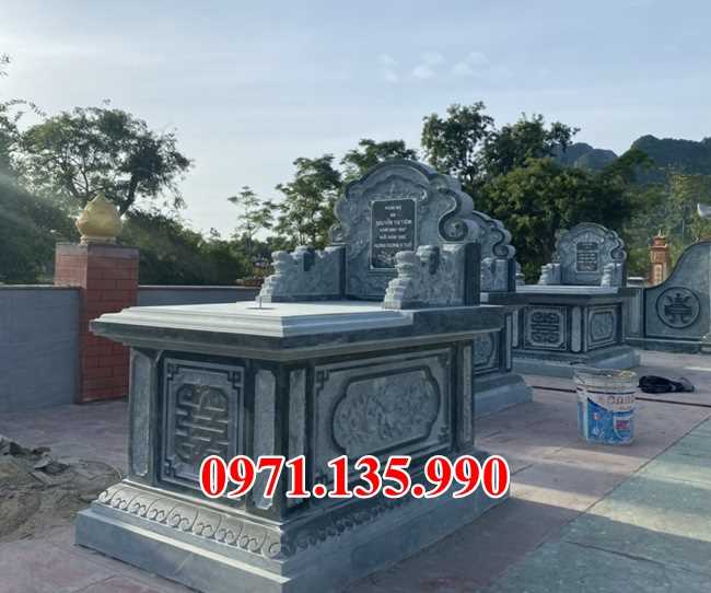 Mộ đá tam sơn - Mẫu mộ hậu bằng bằng đá đơn giản đẹp bán Bình Thuận
