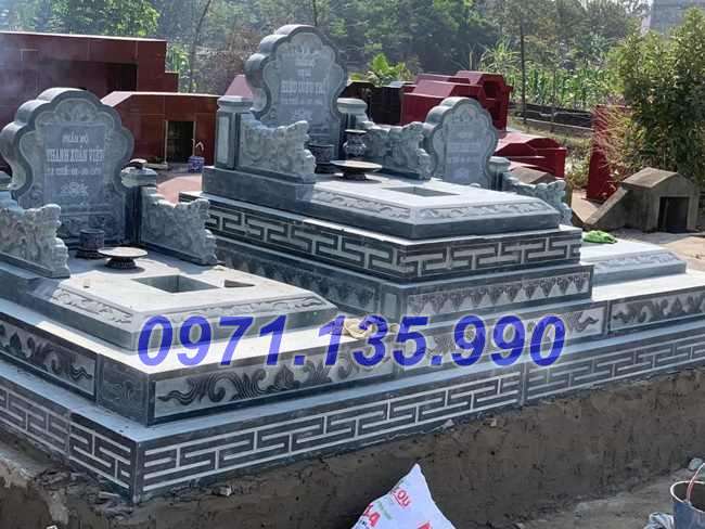 Mộ bằng đá - Mẫu mộ đá xanh cẩm thạch đẹp bán tại Bình Định