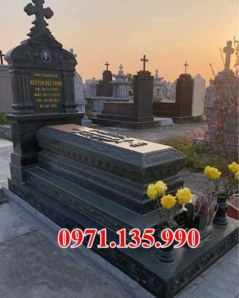 Lăng mộ đạo - Mẫu mộ công giáo bằng đá xanh đẹp bán Vũng Tàu