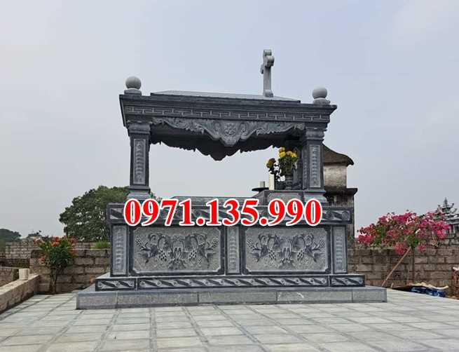 Lăng mộ đạo - Mẫu mộ công giáo bằng đá xanh đẹp bán Vũng Tàu
